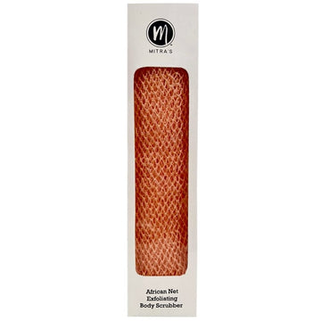 African Net Exfoliating Shower Body Scrubber/Exfoliating Back Scrubber/Skin Smoother/Great for Daily Use- Salmon