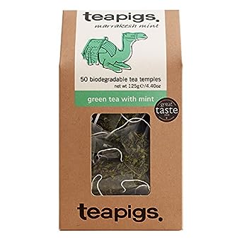 Teapigs Green Tea With Mint Bags Made With Whole Leaves (1 Pack of 50 Teabags)