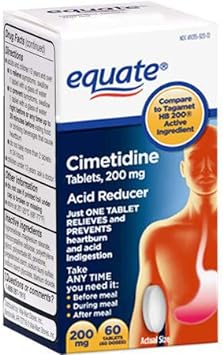 Cimetidine 200 mg - Heartburn Relief, Stomach Acidity Reduce
