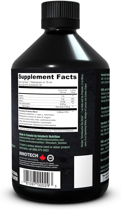 INNOTECH Nutrition: Kids and Us Liquid Probiotic, Grape Flavour - 530 1.25 Pounds