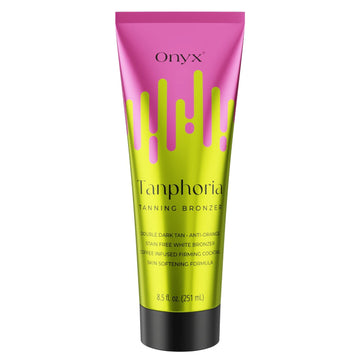 Onyx Tanphoria Indoor & Outdoor Tanning Lotion - Bronzer & Tan Accelerator - 8.5 .. - Gradual Tanning Lotion for Ultra Dark Tan Results - Aloe Vera Boost - Coffee Blend for Skin Firming