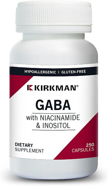 Kirkman - GABA with Niacinamide & Inositol - 250 Capsules - Supports R