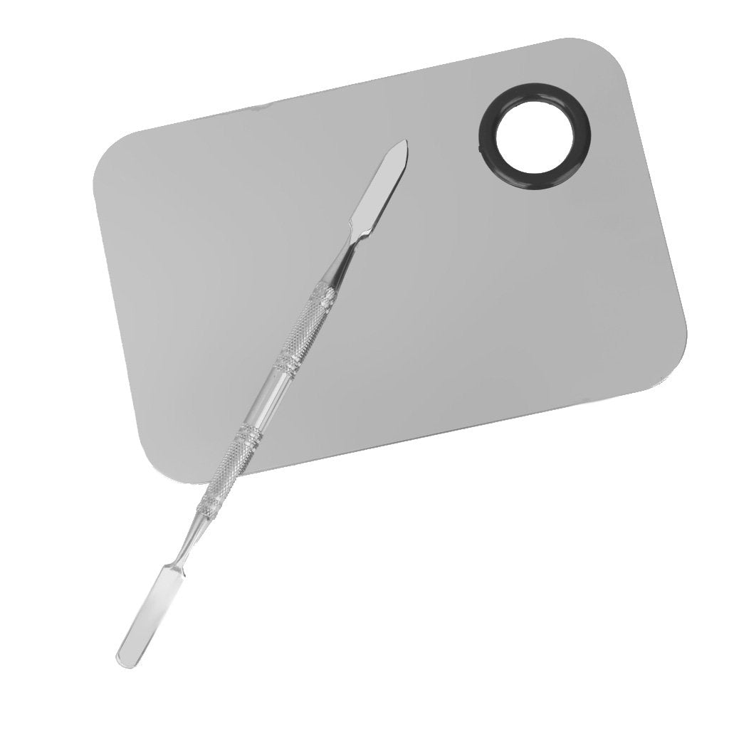Blending Makeup Palettes Spatula Tools for Makeup Mixing Foundation Stainless Steel Sliver