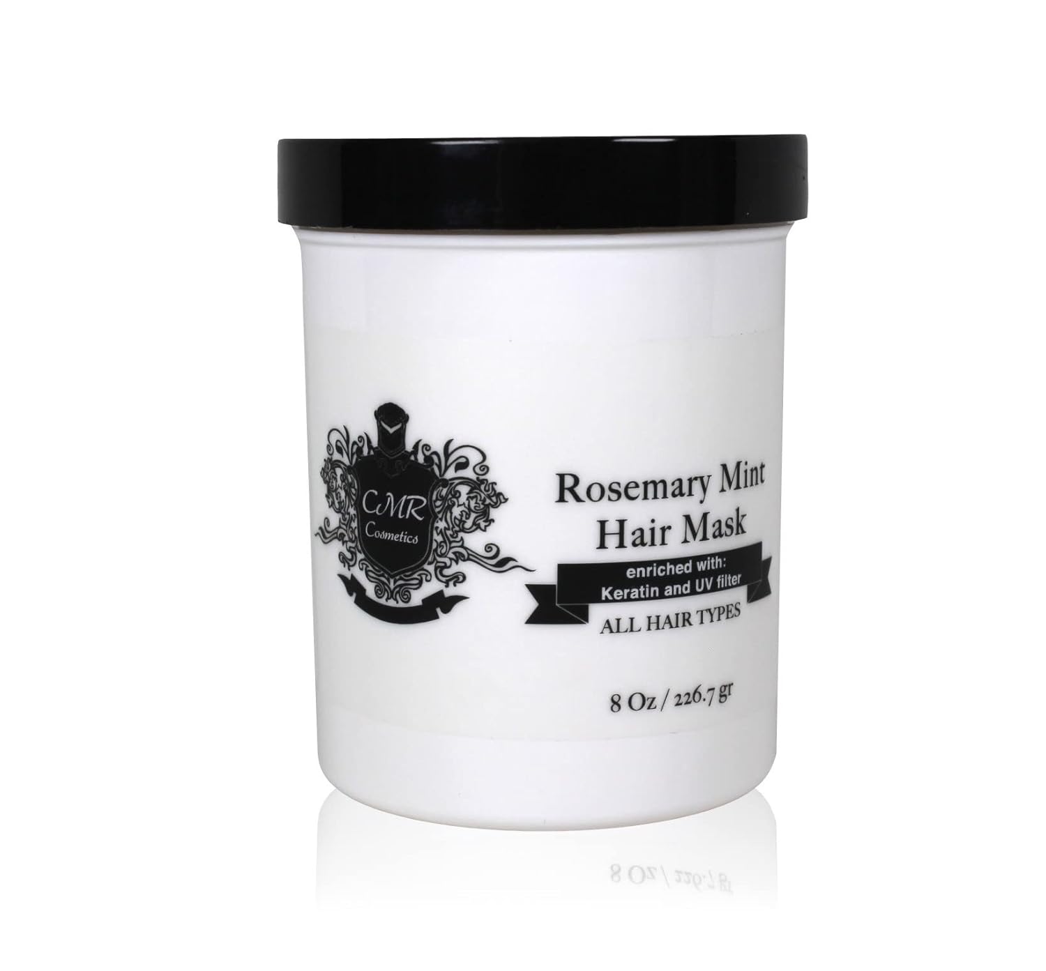 CMR Cosmetics Hair Mask Rosemary Mint. Enriched with: Keratin and UV filter - Deep Conditioning, Intense Hydration, Hair Repair, Nourishing Treatment, Restorative Hair Care