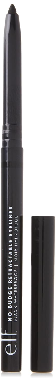 e.l.f. No Budge Retractable Eyeliner, Creamy, Ultra-Pigmented & Waterproof, Creates Bold & Defined Lines, Vegan & Cruelty-Free, Black 0.006