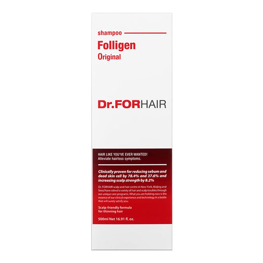 Dr.FORHAIR Folligen Original Anti-Thinning Biotin Shampoo (16.9 oz) Hair Regrowth & Thickening Anti Hair Loss & Thinning Increase Growth Volume Strength Treatment Root Enhancer (No Parabens, Silicone, Sulfates)