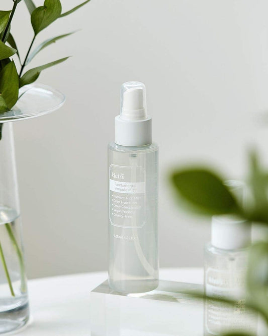DearKlairs Fundamental Ampule Mist 4.22  , All Skin Types, ampule in a Bottle, face Toner Spray, Composed of Green Tea Water
