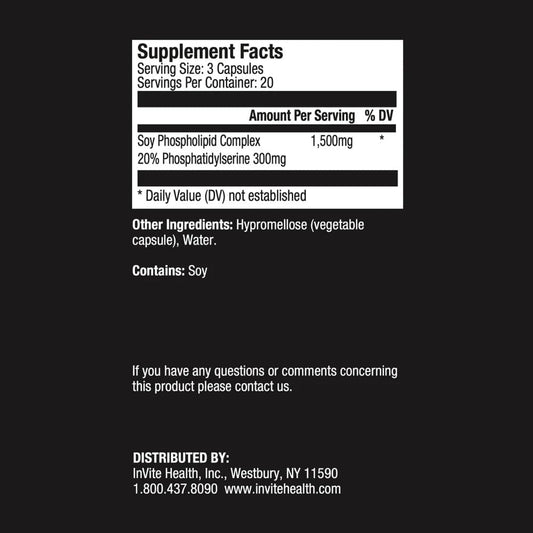 Invite Health Phosphatidylserine 100 Mg - Supports Memory And Cognitiv