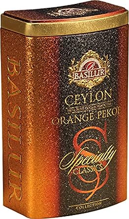 Basilur Specialty Classics Loose Leaf Tea Metal Tin Caddy, Ceylon Orange Pekoe