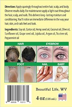 Jamaican Black Castor Oil Infused with Hemp Seed Oil 4oz (1)