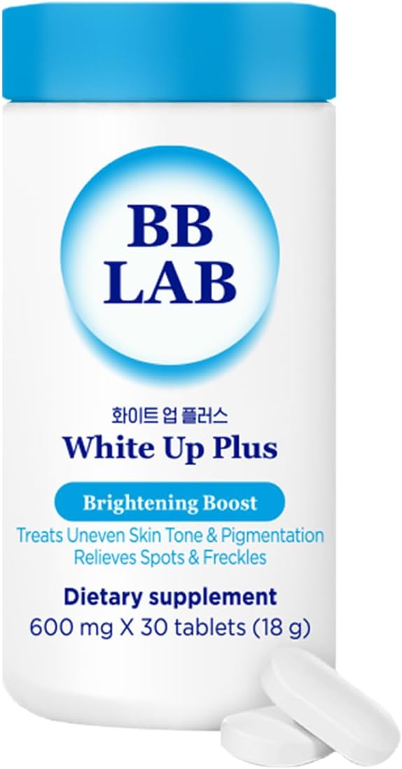 Bb Lab White Up Plus Advanced Supplement For Skin Brightening, Korean Glutathione, L-Cystine, Vitamin C, Dark Spots & Acne Skin Remover, Treats Uneven Skin Tone-30Ct