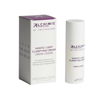 Alchimie Forever Kantic Light Clarifying Cream | Gel-Cream Facial Moisturizer with Rosemary and Jojoba I Promotes the Appearance of Clear, Blemish-Free, Healthy-Looking Skin I Light Hydration, Sebum and Shine Control, Anti-Aging Benefits | 1.7