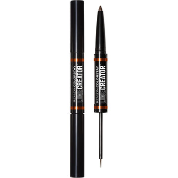 Revlon Liquid Eyeliner & Smoky Kohl Pencil, ColorStay Line Creator Eye Makeup, Waterproof & Transferproof, 152 Leathercraft, 0.004