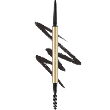 FOCALLURE Eyebrow Pencil,Dual-Sided Brow Brush,Waterproof & Smudge Proof Eye Brow Definer Pen Makeup,Retractable,Ultra Fine Tip,Fills in Sparse Areas and Gaps,Soft Black
