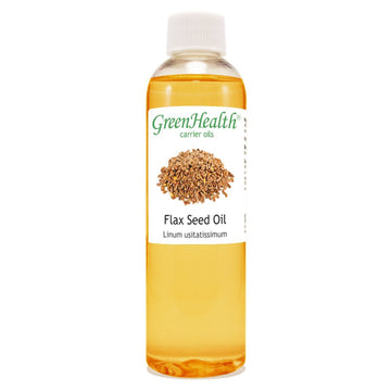 GreenHealth Flaxseed Oil - 100% Pure Carrier oil Cold Pressed - 4 fl oz