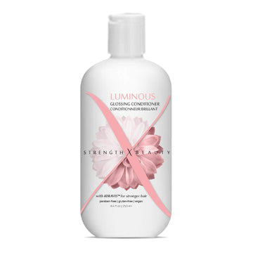 Strength x Beauty - Luminous Glossing Conditioner - Moisturizing Instant Detangler for Shine & Volume - Vegan Paraben-Free Formula w/Keravis PE (8.4 . salon size)