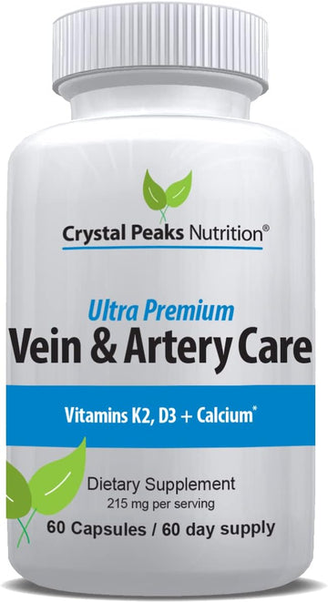 Crystal Peaks Nutrition Vein And Artery Care - Supplement For Men & Women - Circulation And Vein Support - Supports Bone