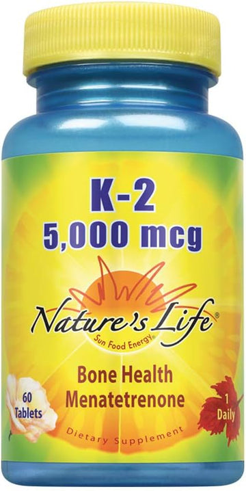 Nature'S Life Vitamin K2 5000Mcg | High Potency Mk4 Formula Helps Supp