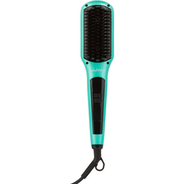 Head Kandy Straightening Brush The One Upper with Tourmaline Infused Ceramic Plating - For All Hair Types: Fine, Thick, Wavy - Anti-Scald Technology - Heats up in only 60 seconds-Mint
