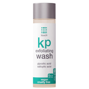 Touch Keratosis Pilaris Exfoliating Body Wash Cleanser - KP Treatment with 15% Glycolic Acid, Aloe Vera, & Hyaluronic Acid - Smooths Rough & Bumpy Skin - Gets Rid Of Redness, 8