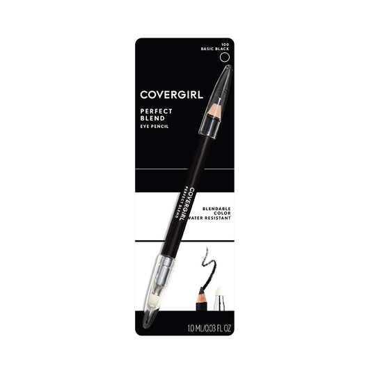 COVERGIRL Perfect Blend Eyeliner Pencil, Basic Black, 1 Count (.03 ), Eyeliner Pencil with Blending Tip For Precise or Smudged Look (packaging may vary)