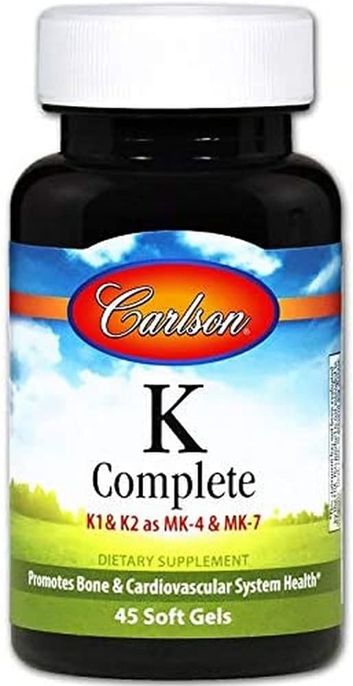 Carlson - K Complete, K1 & K2 as MK-4 & MK-7, Promotes Bone & Cardiova