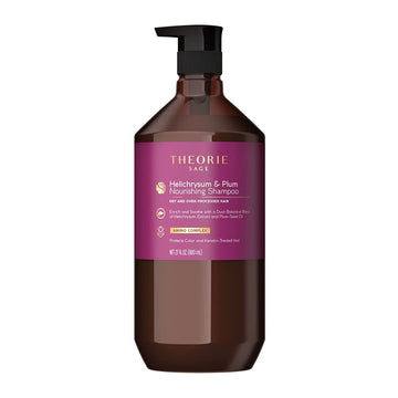 Theorie Helichrysum and Plum Nourishing Shampoo - Enrich and Soothe - Suited for Dry & Over Processed Hair - Protects Color & Keratin Treated Hair, Pump Bottle 800