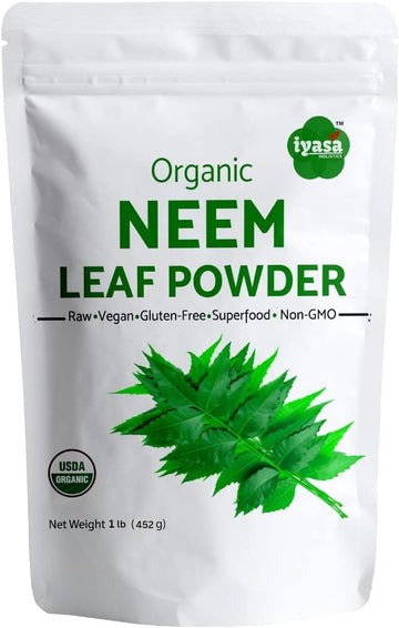 Iyasa Holistics Organic Neem Powder Ayurveda herb and superfood, Suppo