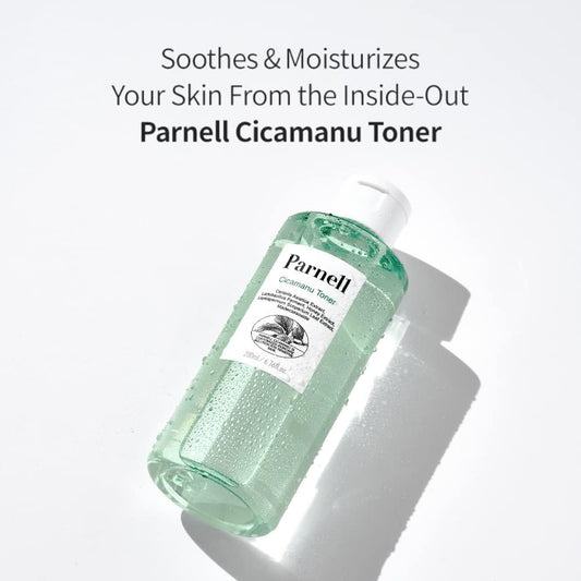 Parnell Cicamanu Toner for Sensitive, Dry Skin with Centella Asiatica, Manuka Honey & PHA, LHA , 6.76 ., Fragrance&Alcohol-Free, Not Tested on Animals