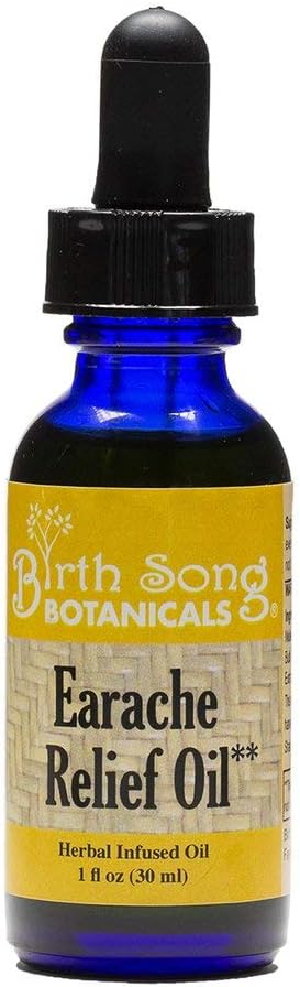 Birth Song Botanicals Earache Relief Tincture, Herbal Ear Supplement, 1oz Bottle
