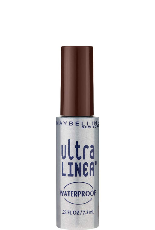 Maybelline New York Ultra Liner Waterproof Liquid Eyeliner, Dark Brown, 0.25 .