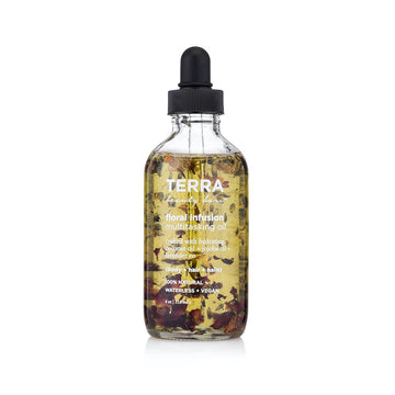 Terra Beauty Bars oral Infusion Multitasking Body, Nail and Hair Oil Lavender, 4 in glass bottle with dropper