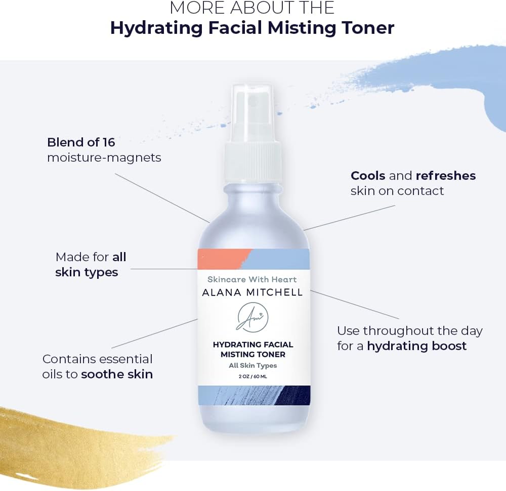 Facial Toner Mist Face Spray - Hydrating, Soothing, Anti Agi