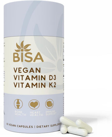 Bisa Vitamin D3 & K2 Supplement |Promote Immune Function, Bones & Heart Health | Vitamin D3 2,000 Iu, 50Mcg & Vitamin K2
