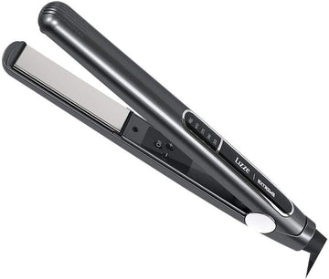 Professional at Iron Hair Straightener Plancha De Cabello Professional - Titanium Hair Iron Straightens Frizzy Hair Curls Sleek Salon Hair Styling Tool - Lizze Extreme Slim 1" Pro Straightening Iron