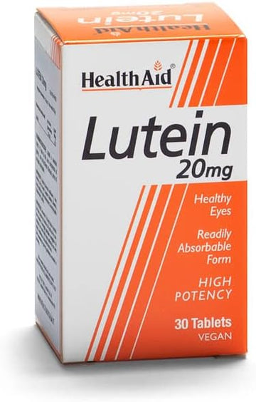 HealthAid Lutein 20mg - Carotenoid - 30 Vegan Tablets 803165

120 Grams