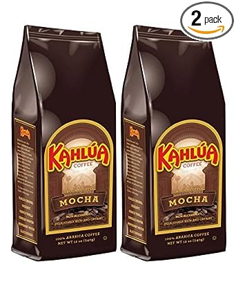 Coffee Kahlua Mocha Gourmet Ground Coffee, Bags (Pack of 2)