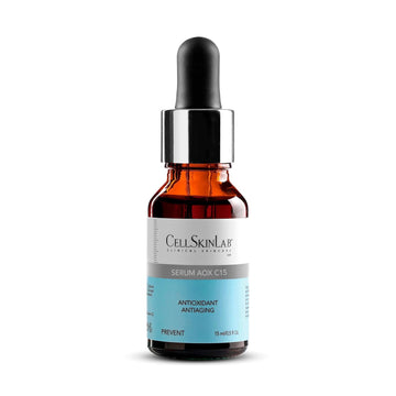 Vitamin C Serum by CellSkinLab – Serum AOX C15 - Antiwrinkle Facial Serum for All Skin Types – Hyaluronic Acid and Vitamin C Serum for Face with Bioavonoids – Antioxidant Topical