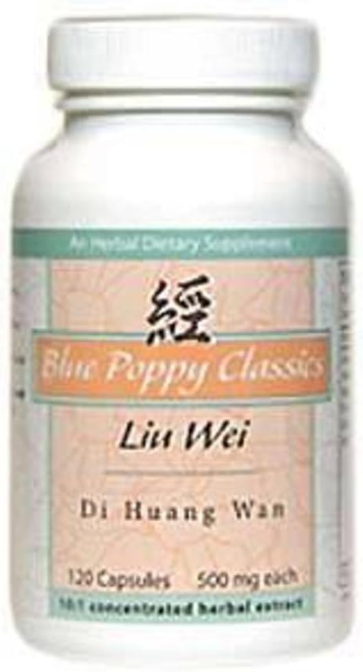 Liu Wei Di Huang Wan (120 capsules, 500mg each) - Blue Poppy