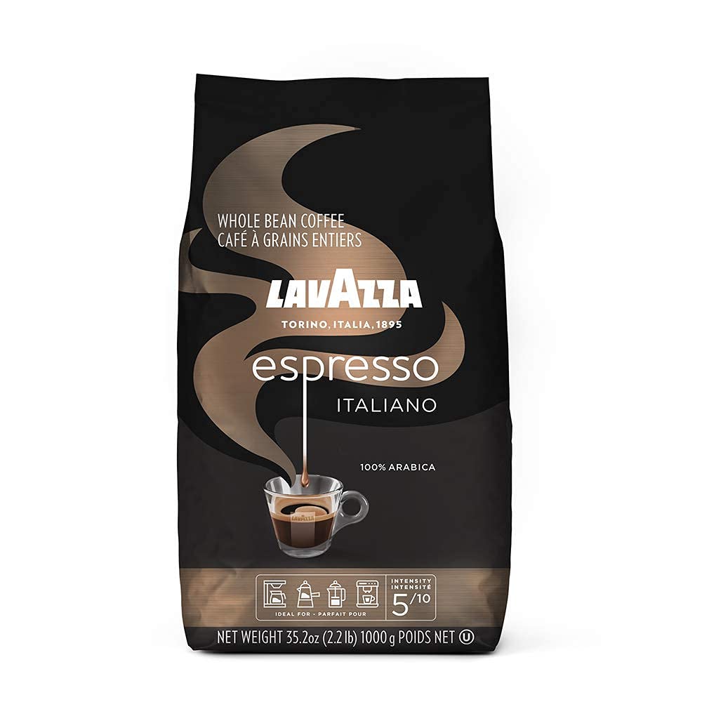 Lavazza Espresso Italiano Whole Bean Coffee Blend, Medium Roast, Bag (Packaging may vary) Premium Quality Arabic