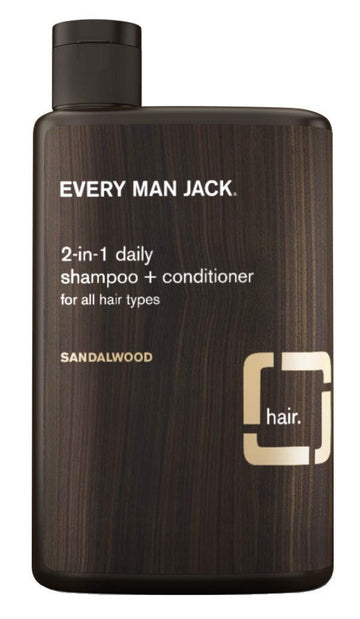 Every Man Jack Shampoo 2-In-1 Sandalwood 13.5 Ounce (400ml) 