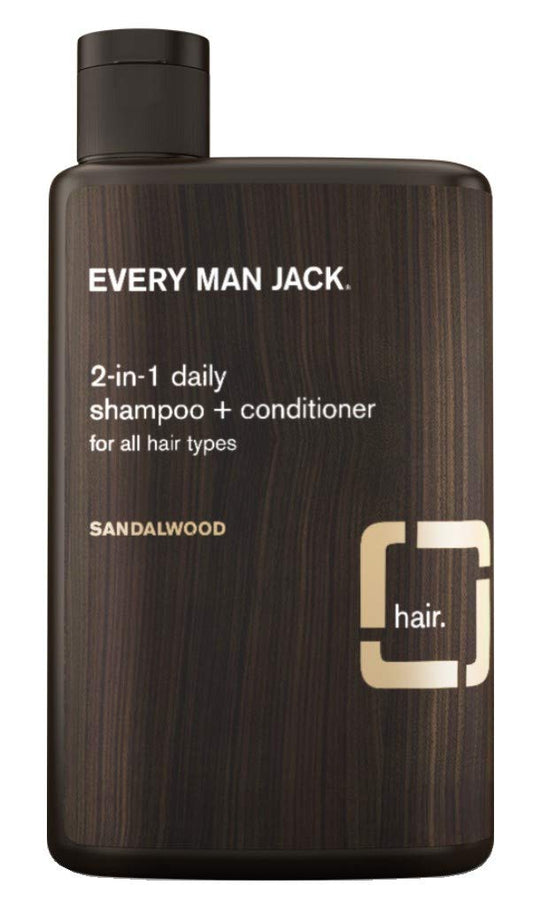 Every Man Jack Shampoo 2-In-1 Sandalwood 13.5 Ounce (400ml) 
