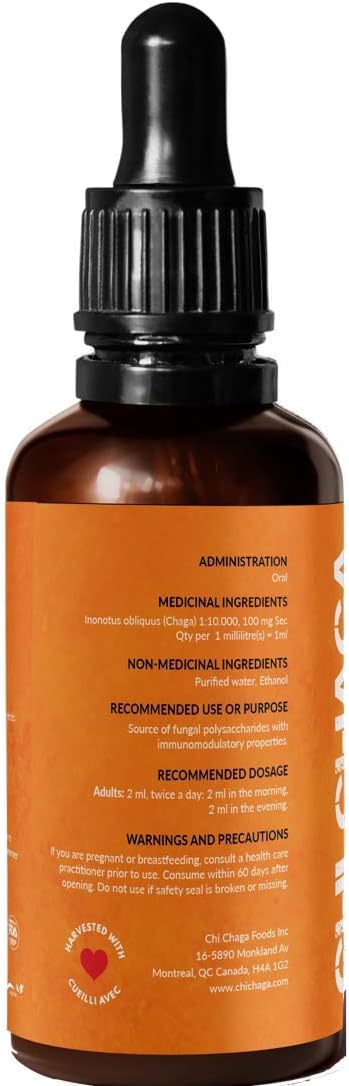 Chaga Mushroom Dual Extract Tincture - Premium Immune Health Support 1