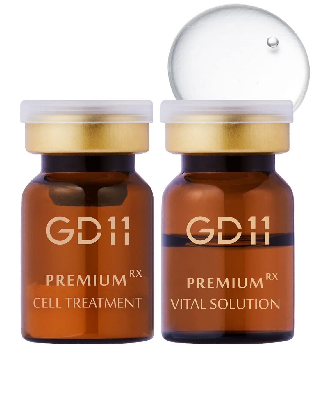 GD11 Premium Rx Cell Treatment | Premium Home Aesthetic Skin Care Set for Skin Regeneration Serum | Anti-Wrinkle and Anti-Aging Face Ampoule for Elasticity Care, 1 Pair (0.1. + 0.2 ..)