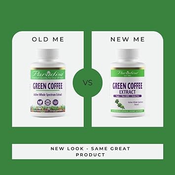 Paradise Herbs Green Coffee Bean, Vegan, Gluten Free, Non GMO, Active 