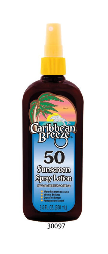 Caribbean Breeze-SPF 50 Sunscreen Spray Lotion, 8.5  (250 ml)