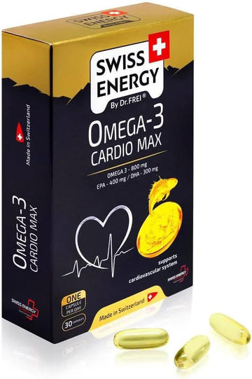 Swiss Energy, Omega-3 Cardio MAX, Cardiovascular Support, 30 Capsules