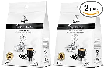 Trung Nguyen Legend — Classic — 3 in 1 Premium Instant Coffee — Finely Milled Coffee Beans, Non-dairy Creamer, & Sugar — Strong and Bold — Instant Vietnamese Coffee (50 Single Serve Packets, 2-Pack)