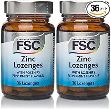 FSC Zinc Lozenges with Rosehips 2 x 36 Lozenges

