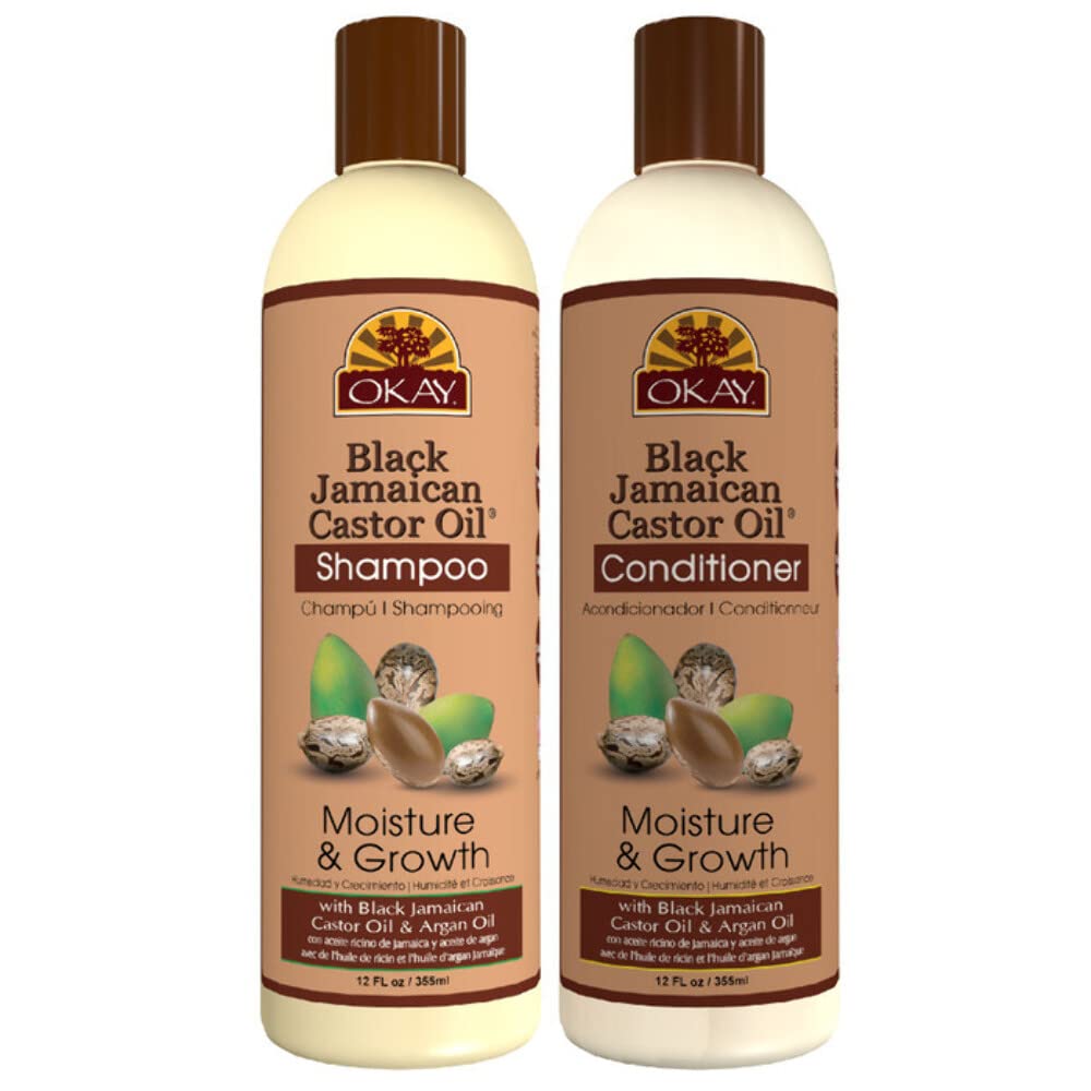 Esupli.com OKAY Shampoo & Conditioner Black Jamaican Castor Oil Hair Ca